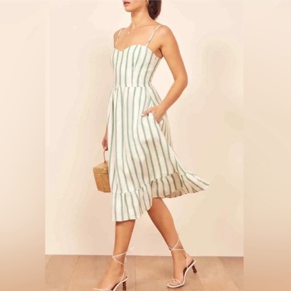 Reformation Dresses & Skirts - Reformation Eileen Linen Mid Dress Sz 10